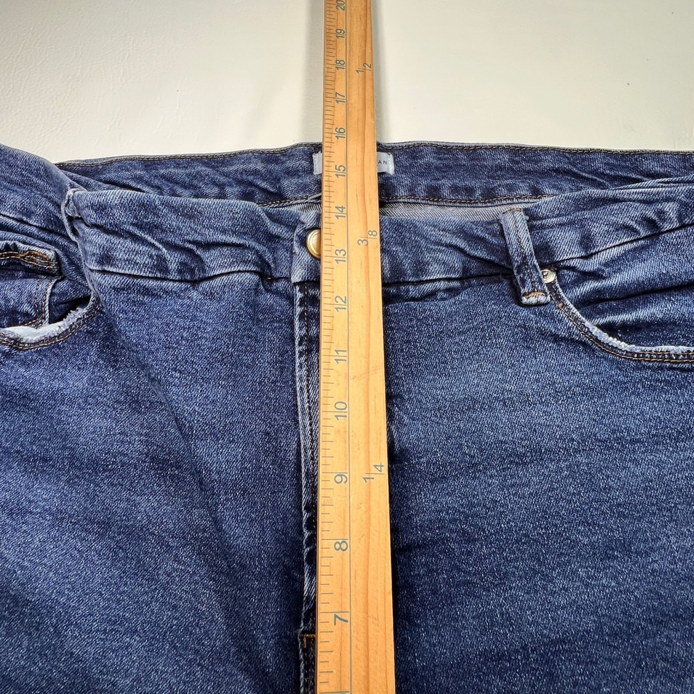 Good American Jeans Womens 20 Indigo GWKR953T High Rise Raw Hem Stretch Denim - Picture 10 of 13